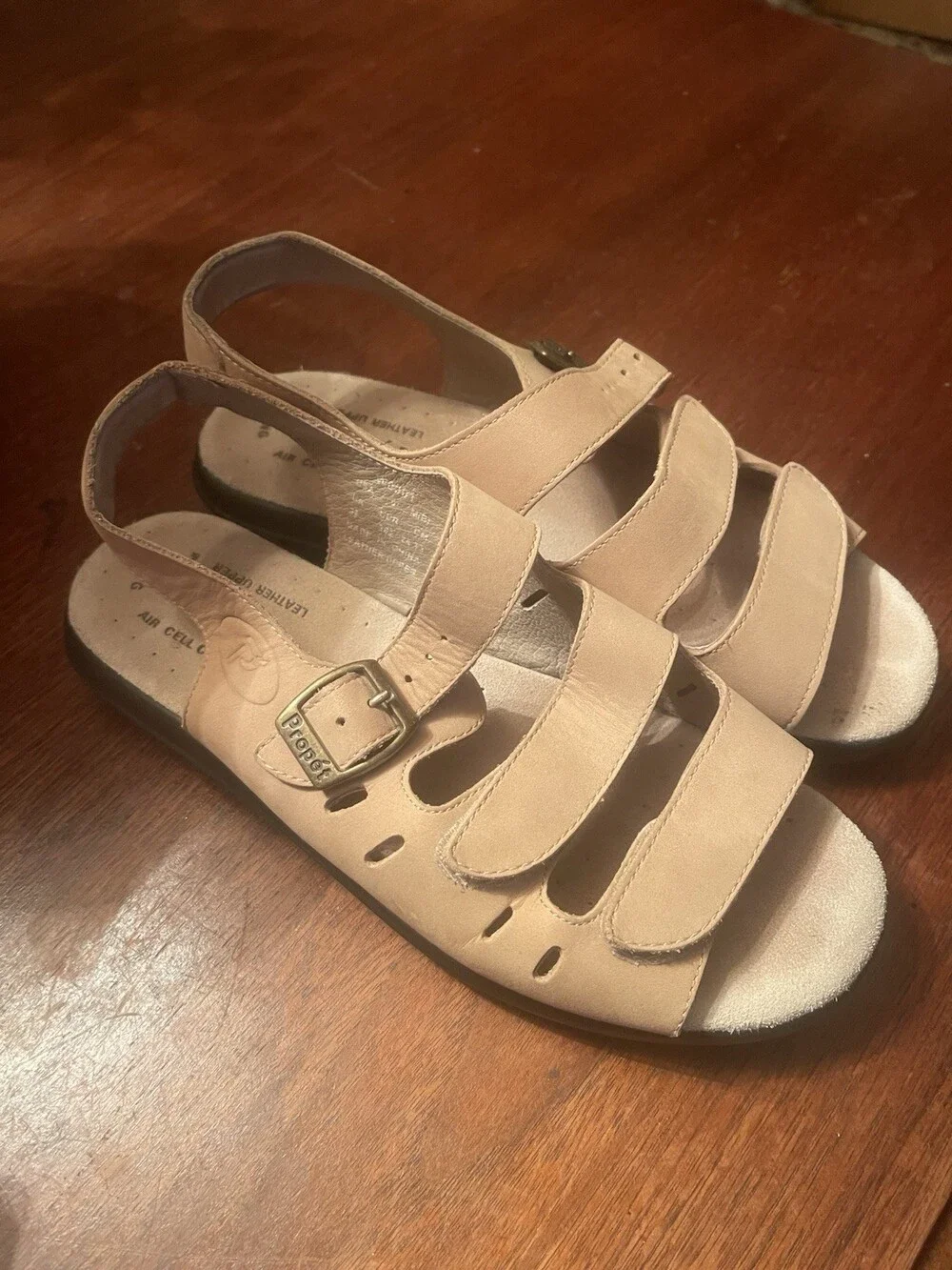 Propet Breeze Women’s Taupe Nubuck Leather Comfortable Sandals Women's 6M